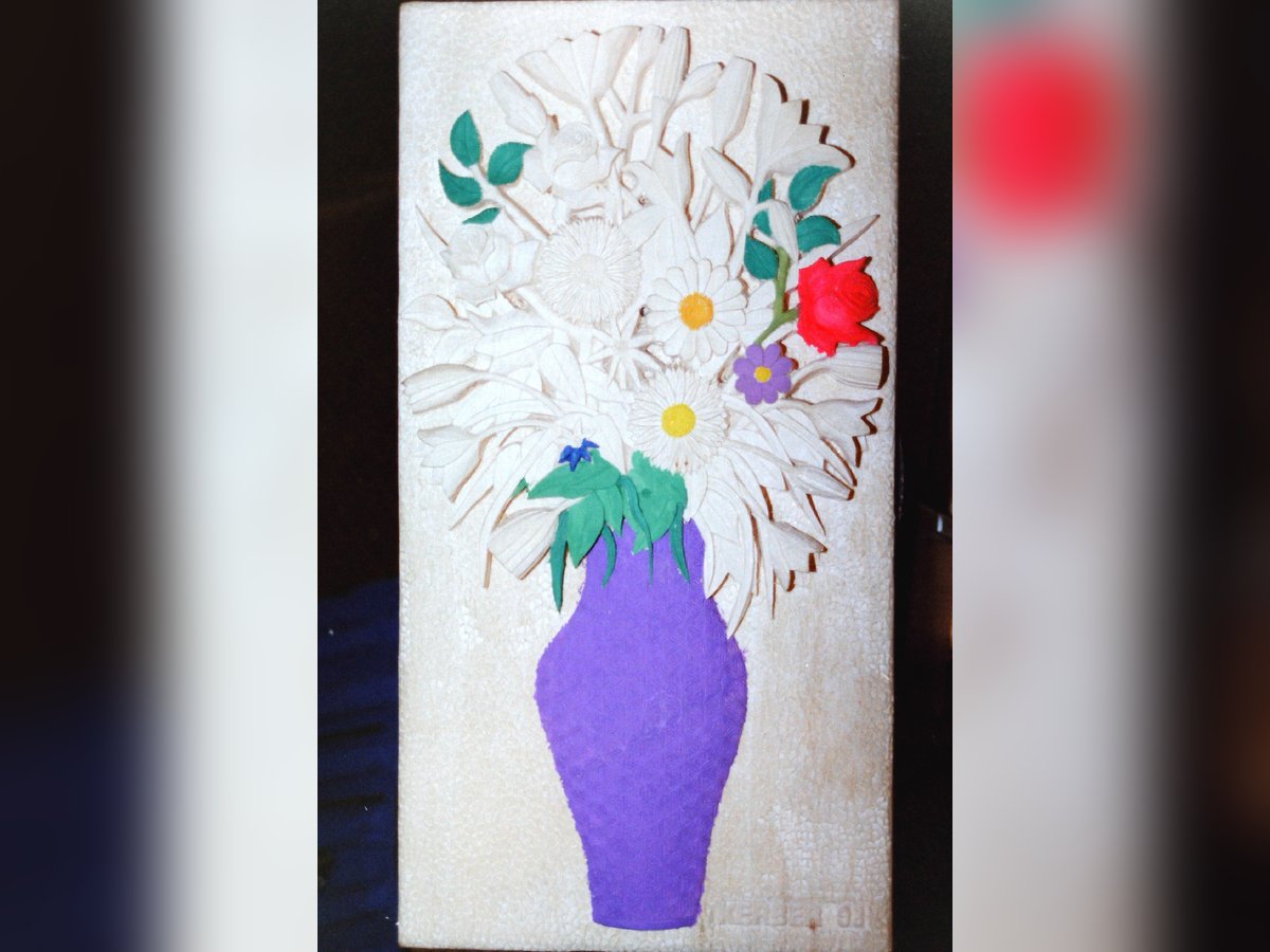 Blumenstrauß – Gesamtansicht Lindenholz